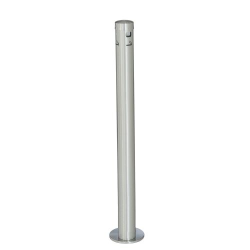 Glaro Deluxe Cigarette Disposal Unit, In-Ground Mount, Satin Aluminum